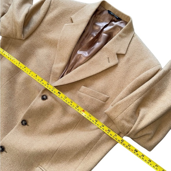 Jos A Bank Tan Mens 43L  Blazer 100% Camel Hair Suit Jacket Sport Coat - Picture 3 of 7